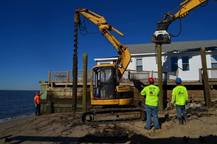 Reeds Beach Foundation Piling, Piling Construction, Dock Connection, Walters Brothers