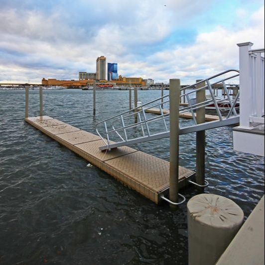 PolyDock Products in Atlantic City New Jersey, PolyDock Overlooking Harrahs Atlantic City, Dock Connection New Jersey
